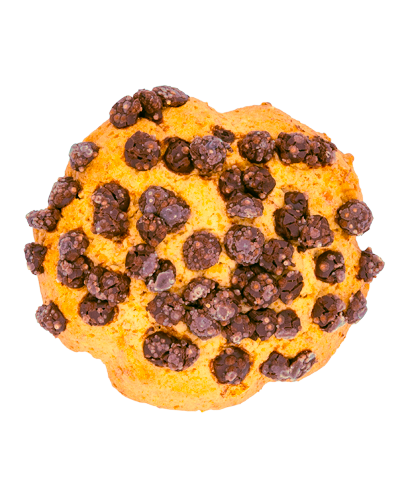 Foto de cookies de chocolate fondo blanco
